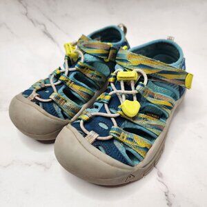 Keen Newport H2 Hiking Closed Toe Waterproof Teal Blue Sandals Girls Boys 12